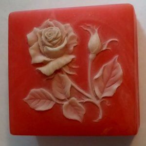 Vintage Design GIfts Internat'l Jewelry Trinket Holder Peach Perfect Condition